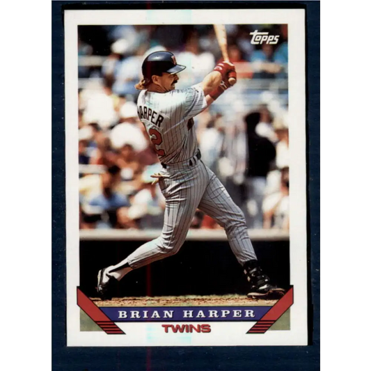 1993 Topps #389 Brian Harper NM-MT Minnesota Twins Baseball Card  Image 1