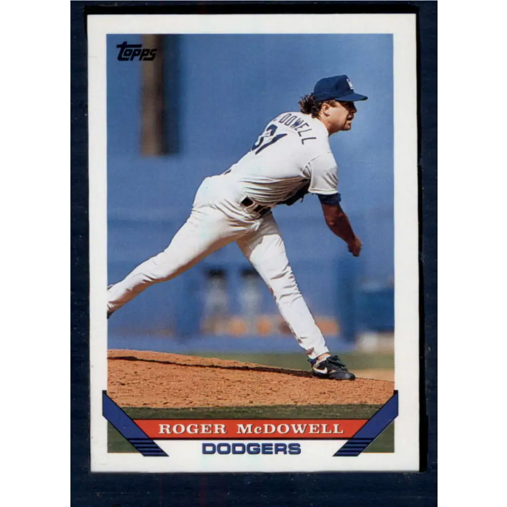 1993 Topps #39 Roger McDowell NM-MT Los Angeles Dodgers Baseball Card  Image 1