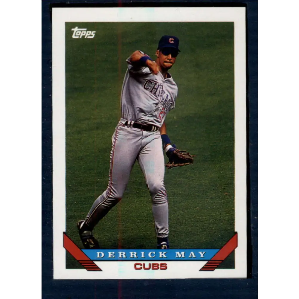 1993 Topps #391 Derrick May NM-MT Chicago Cubs Baseball Card  Image 1