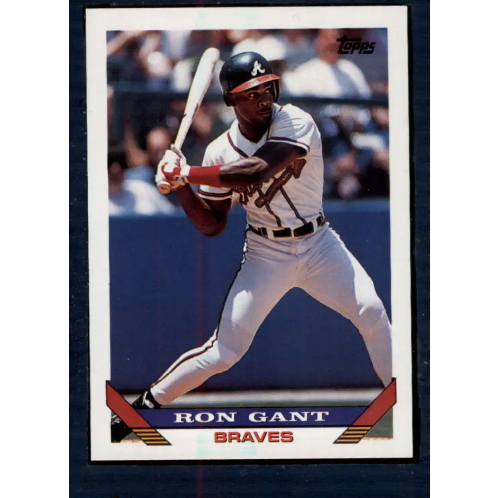 1993 Topps #393 Ron Gant NM-MT Atlanta Braves Baseball Card  Image 1
