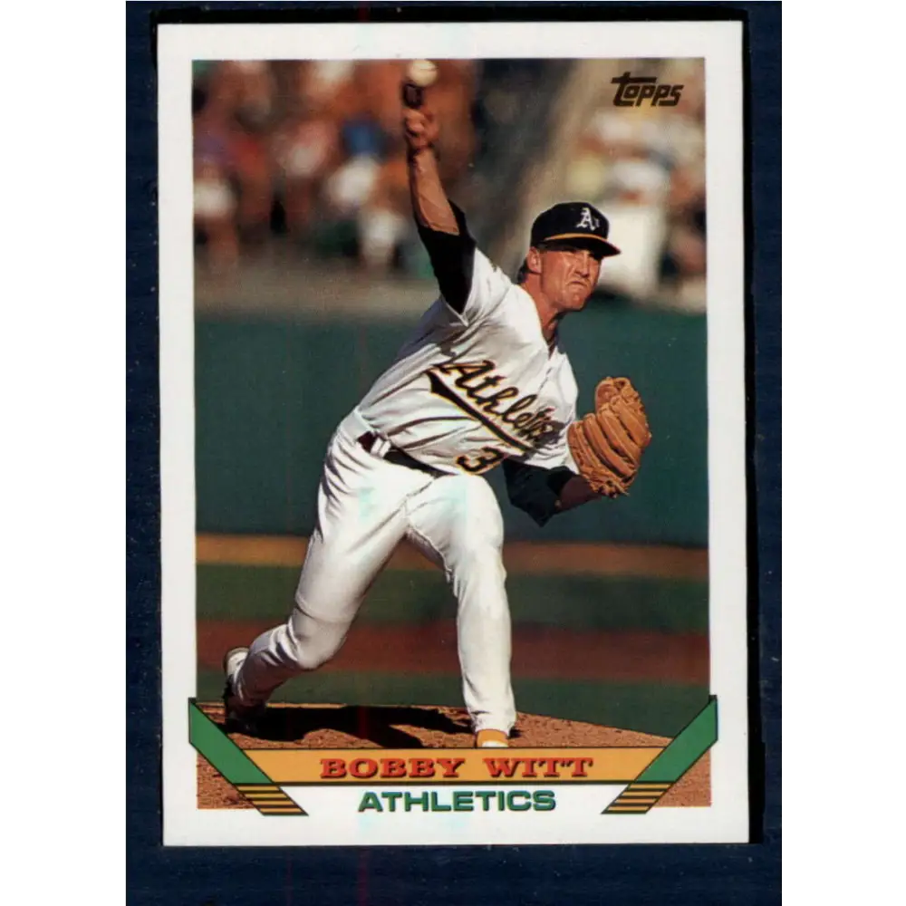 1993 Topps #398 Bobby Witt NM-MT Oakland Athletics Baseball Card  Image 1