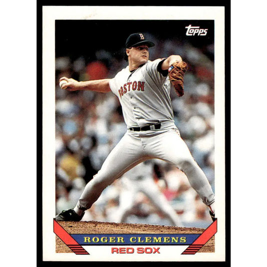 1993 Topps #4 Roger Clemens EX/NM Boston Red Sox Baseball Card Image 1