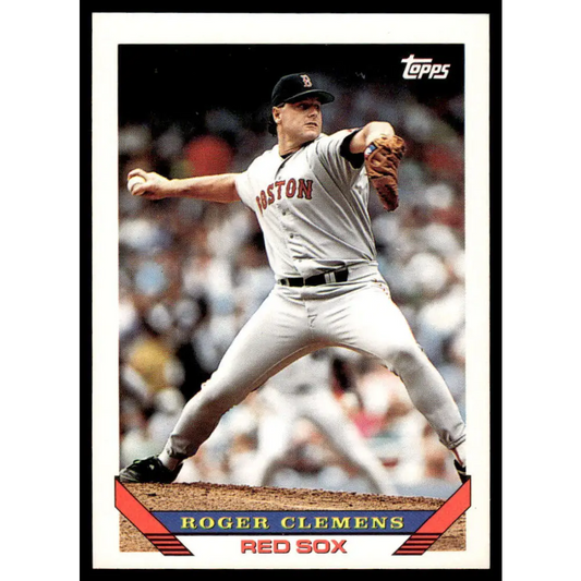 1993 Topps #4 Roger Clemens EX/NM Boston Red Sox Baseball Card Image 1