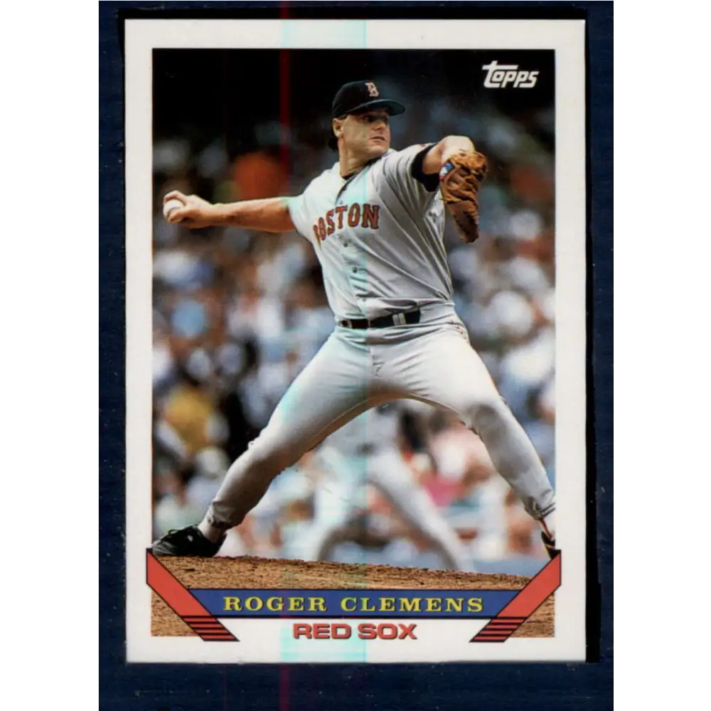 1993 Topps #4 Roger Clemens NM-MT Boston Red Sox Baseball Card  Image 1