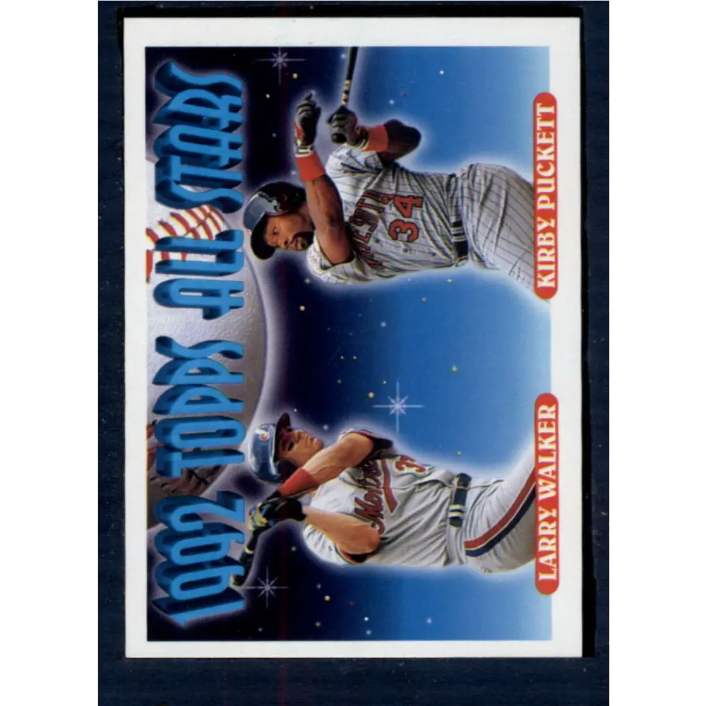 1993 Topps #406 Larry Walker/Kirby Puckett NM-MT Montreal Expos/Minnesota Twins Baseball Card  Image 1