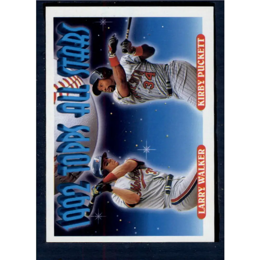 1993 Topps #406 Larry Walker/Kirby Puckett NM-MT Montreal Expos/Minnesota Twins Baseball Card  Image 1