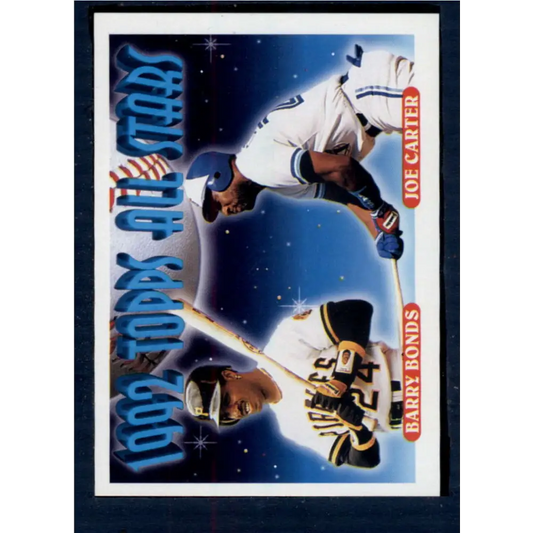 1993 Topps #407 Barry Bonds/Joe Carter NM-MT Pittsburgh Pirates/Toronto Blue Jays Baseball Card  Image 1