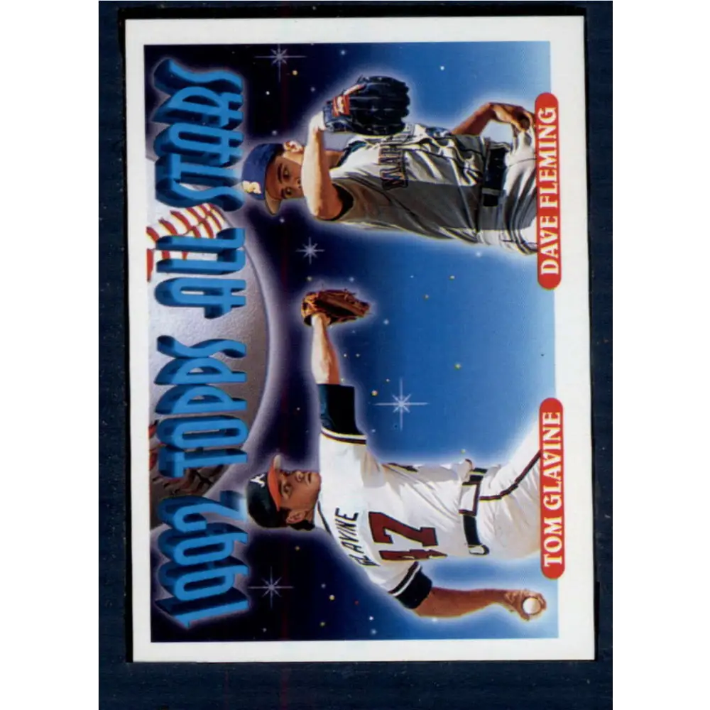 1993 Topps #410 Tom Glavine/Dave Fleming NM-MT Atlanta Braves/Seattle Mariners Baseball Card  Image 1