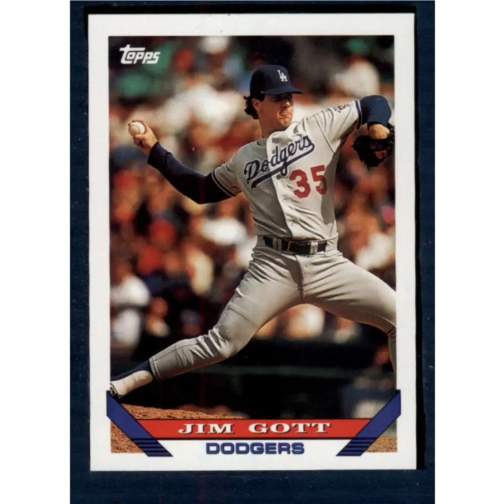 1993 Topps #418 Jim Gott NM-MT Los Angeles Dodgers Baseball Card  Image 1