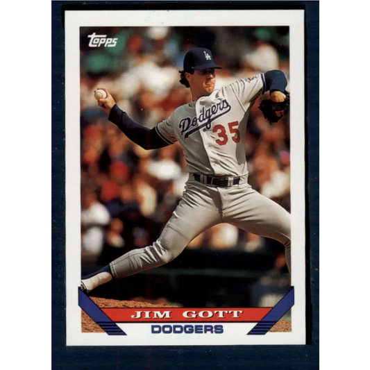 1993 Topps #418 Jim Gott NM-MT Los Angeles Dodgers Baseball Card  Image 1