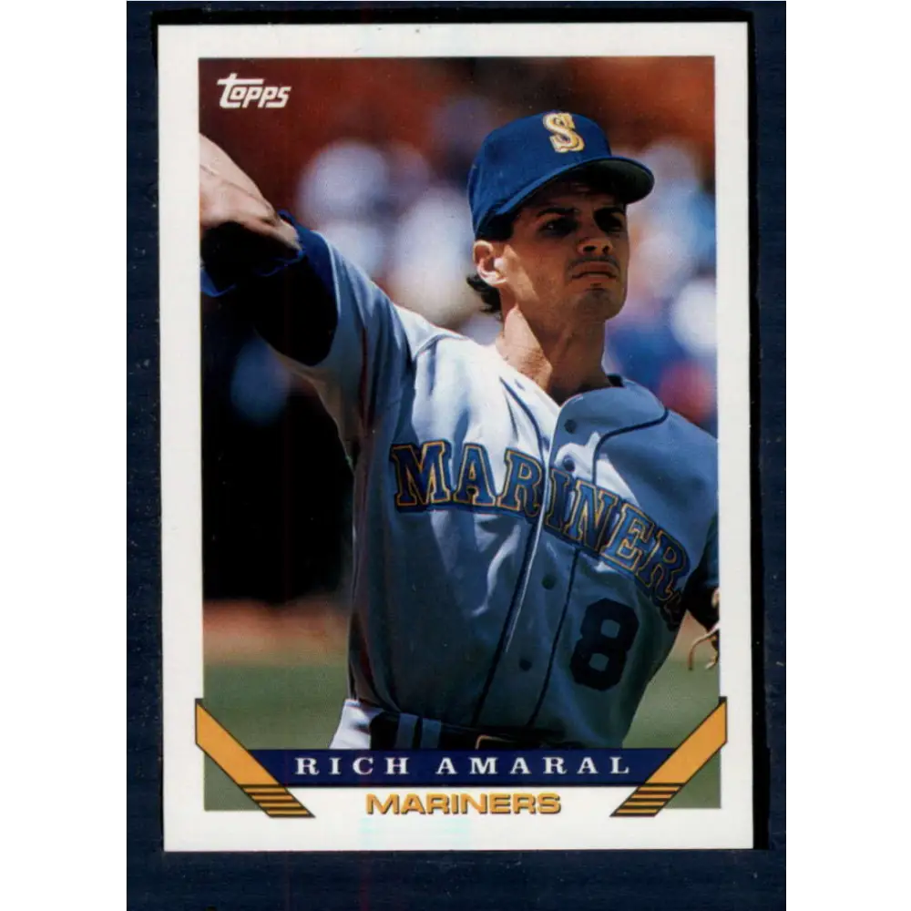 1993 Topps #431 Rich Amaral NM-MT Seattle Mariners Baseball Card  Image 1