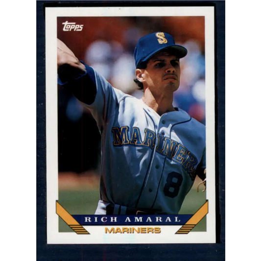 1993 Topps #431 Rich Amaral NM-MT Seattle Mariners Baseball Card  Image 1