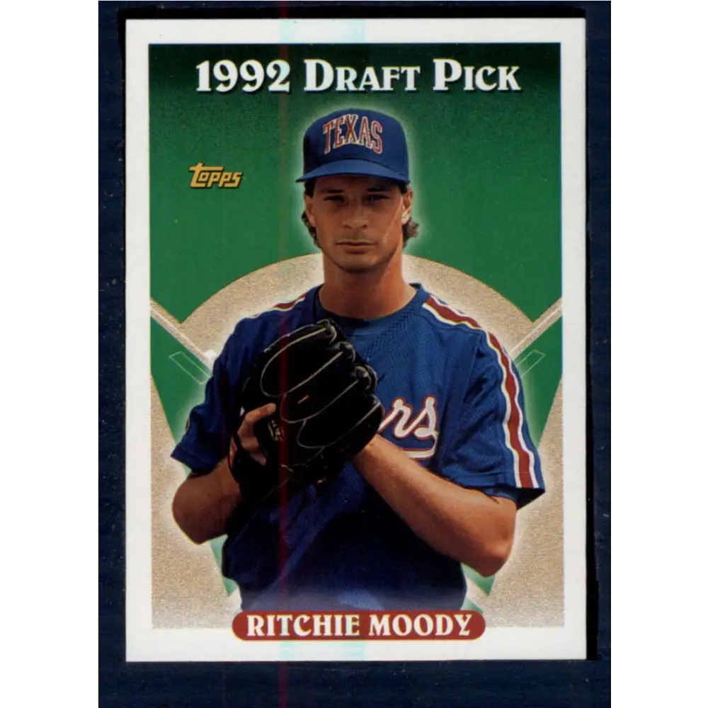 1993 Topps #438 Ritchie Moody NM-MT RC Rookie Texas Rangers Baseball Card  Image 1