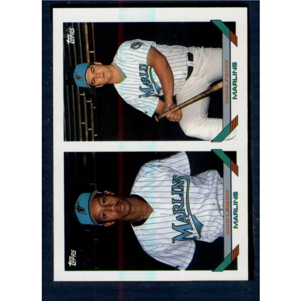 1993 Topps #441 Don Lemon/Todd Pridy NM-MT RC Rookie Florida Marlins Baseball Card  Image 1