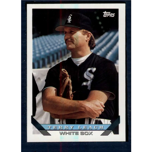 1993 Topps #443 Terry Leach NM-MT Chicago White Sox Baseball Card  Image 1