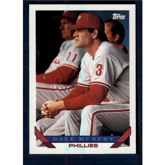 1993 Topps #445 Dale Murphy NM-MT Philadelphia Phillies Baseball Card  Image 1