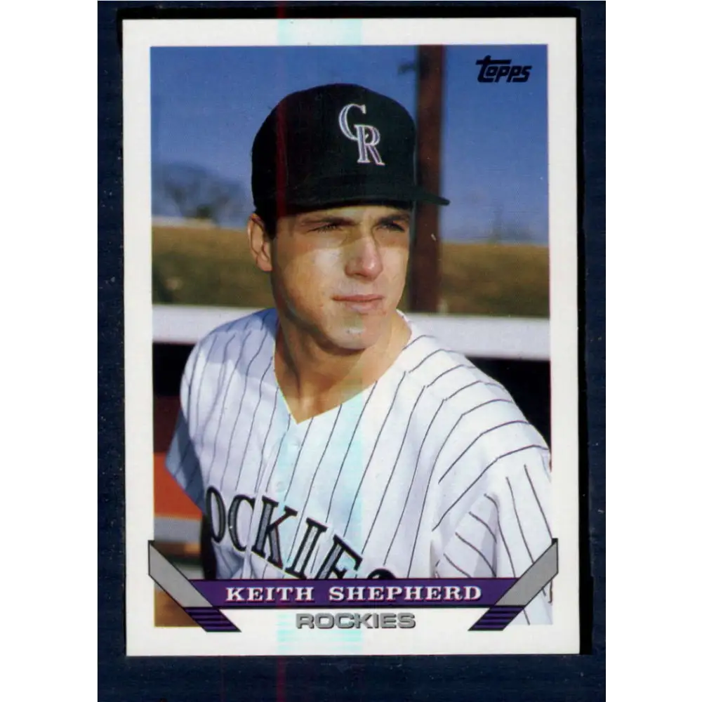 1993 Topps #447 Keith Shepherd NM-MT RC Rookie Colorado Rockies Baseball Card  Image 1