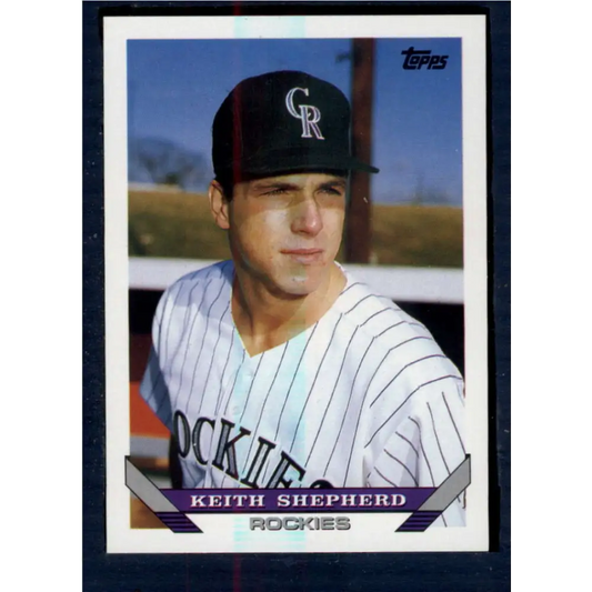 1993 Topps #447 Keith Shepherd NM-MT RC Rookie Colorado Rockies Baseball Card  Image 1