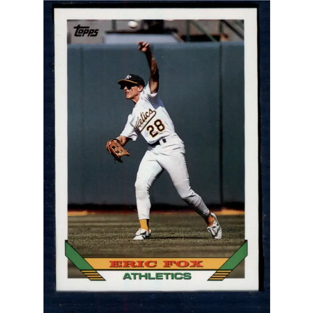 1993 Topps #46 Eric Fox NM-MT Oakland Athletics Baseball Card  Image 1