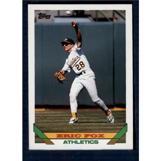 1993 Topps #46 Eric Fox NM-MT Oakland Athletics Baseball Card  Image 1