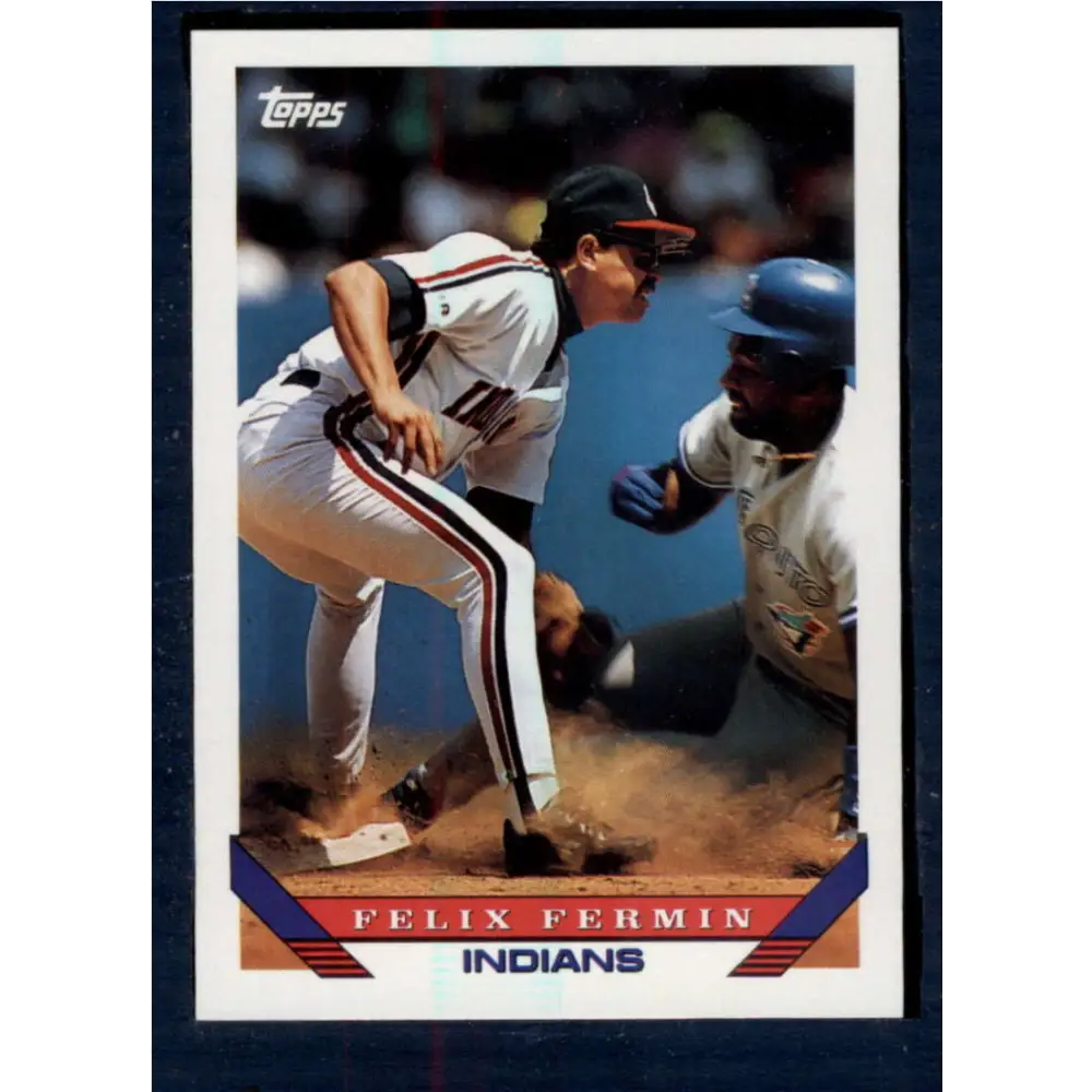 1993 Topps #462 Felix Fermin NM-MT Cleveland Indians Baseball Card  Image 1