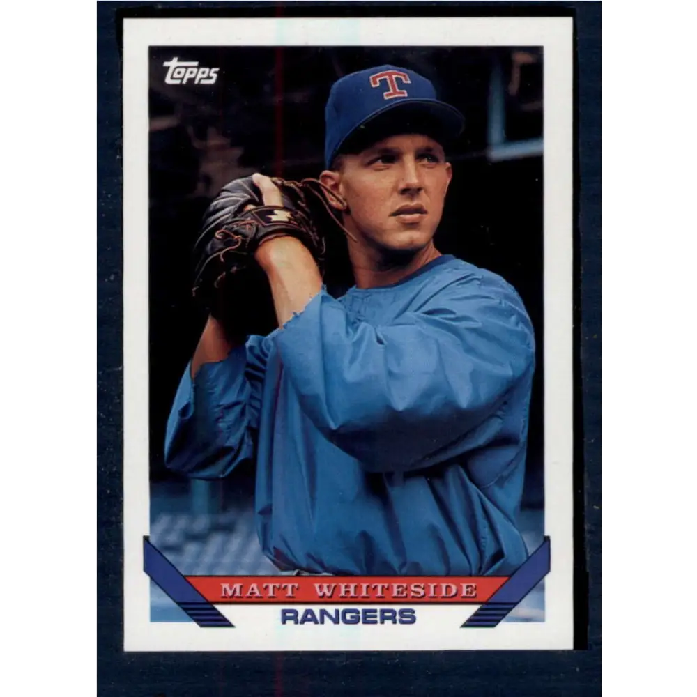 1993 Topps #468 Matt Whiteside NM-MT RC Rookie Texas Rangers Baseball Card  Image 1