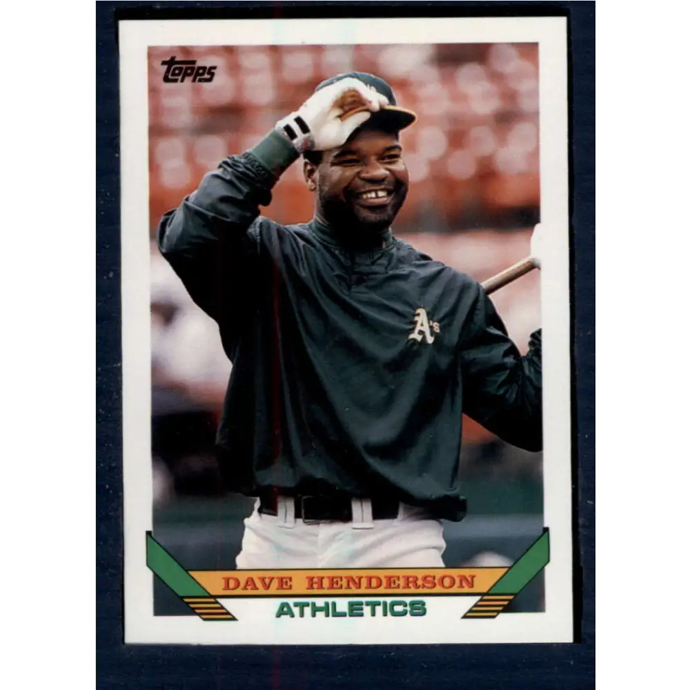 1993 Topps #473 Dave Henderson NM-MT Oakland Athletics Baseball Card  Image 1