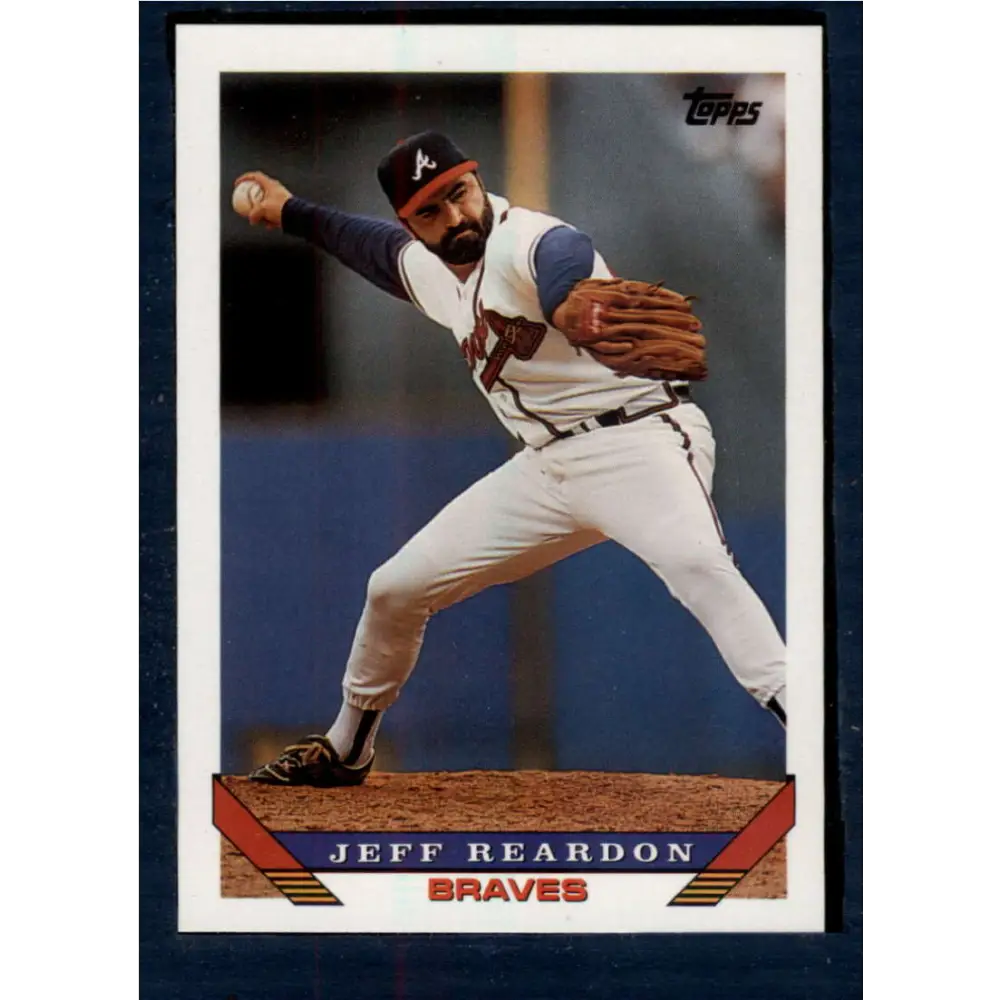 1993 Topps #475 Jeff Reardon NM-MT Atlanta Braves Baseball Card  Image 1