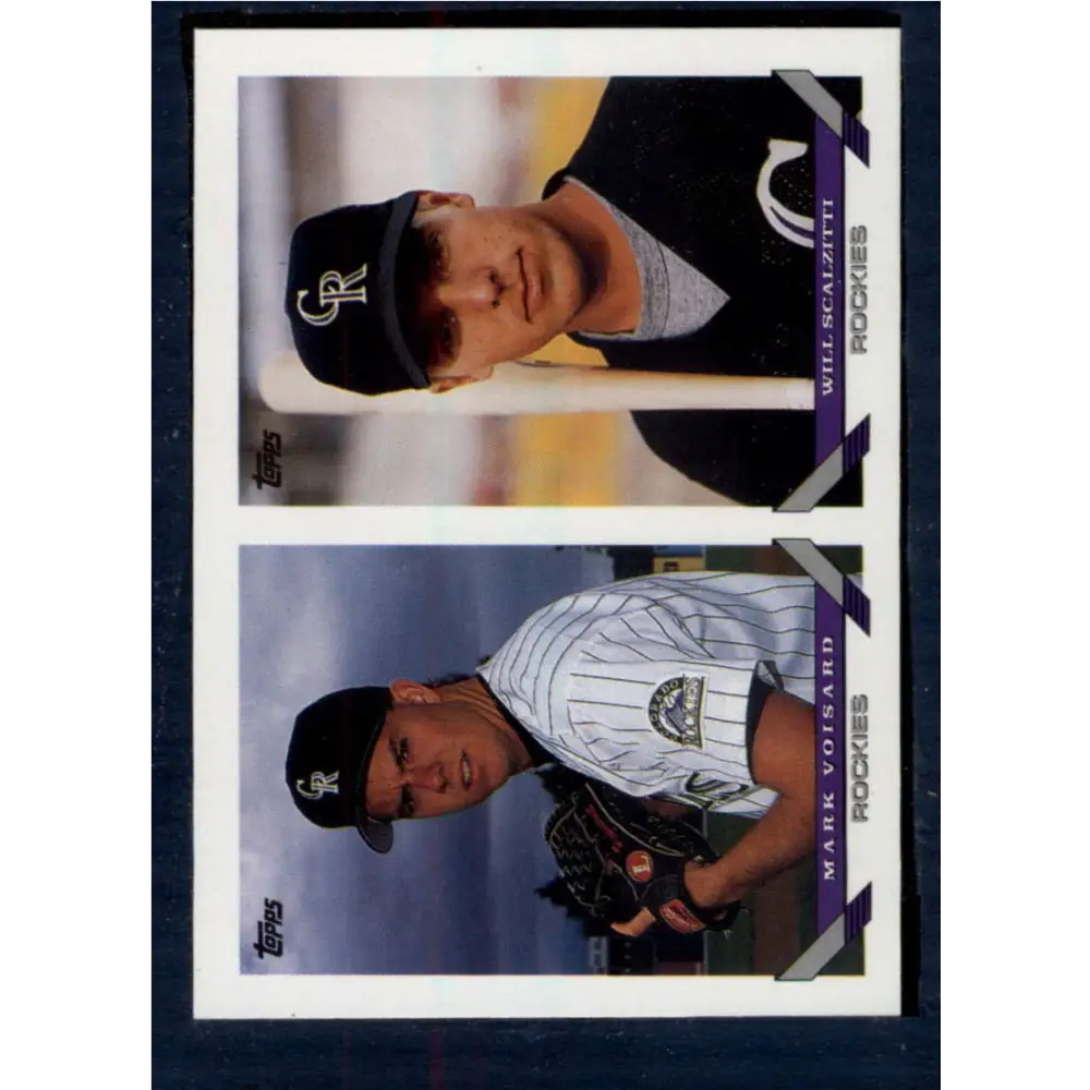 1993 Topps #476 Mark Voisard/Will Scalzitti NM-MT RC Rookie Colorado Rockies Baseball Card  Image 1