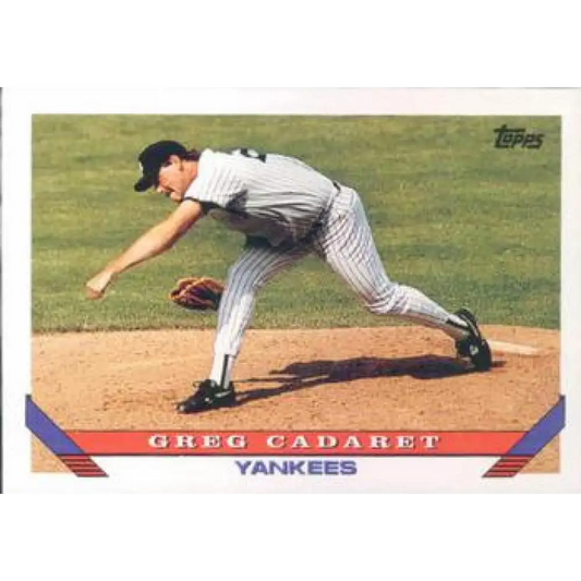 1993 Topps #478 Greg Cadaret NM-MT New York Yankees Baseball Card  Image 1