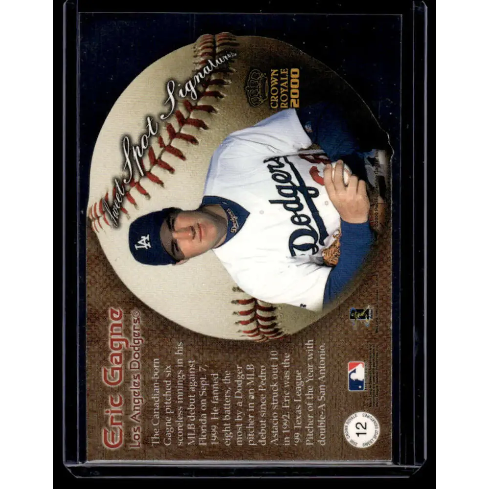 2000 Pacific Crown Royale #12 Eric Gagne St. Louis Cardinals NM-MT Auto Baseball Card Image 2