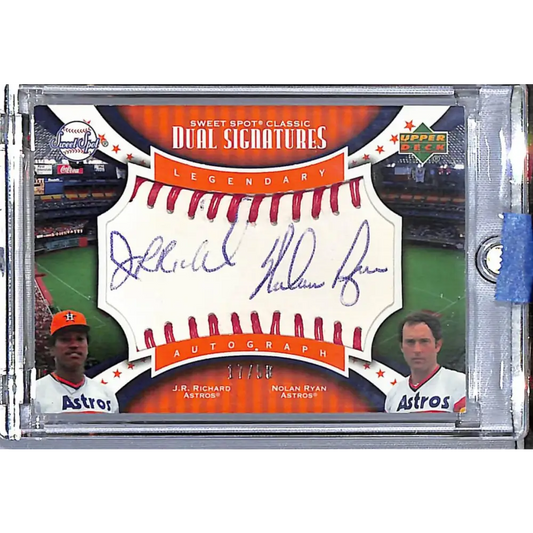2007 Upper Deck Sweet Spot Classic Dual Signatures #SPDS-RR J.R. Richard, Nolan Ryan NM-MT MEM Auto 17/50 Houston Astros  Image 1