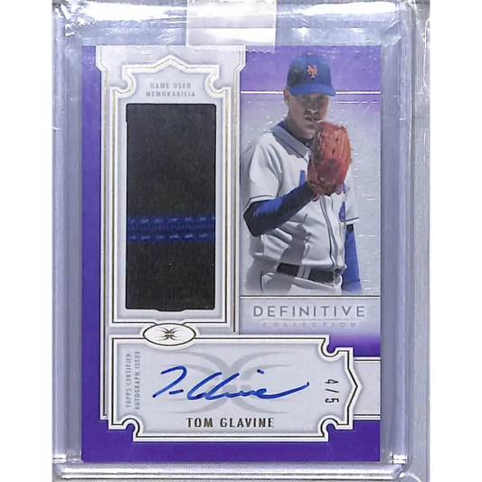 2020 Topps Definitive Purple #DARC-TG Tom Glavine NM-MT MEM Auto 4/5 New York Mets  Image 1