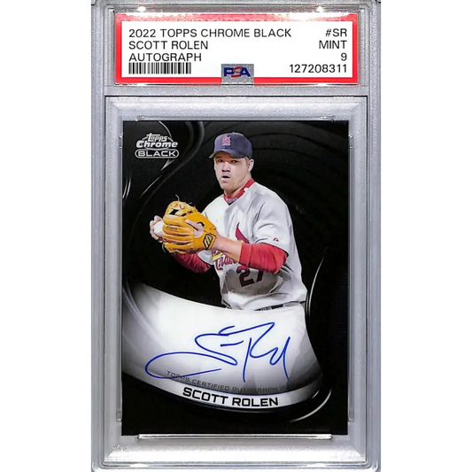 2022 Topps Chrome Black #CBA-SR Scott Rolen PSA 9 MINT Auto St. Louis Cardinals  Image 1