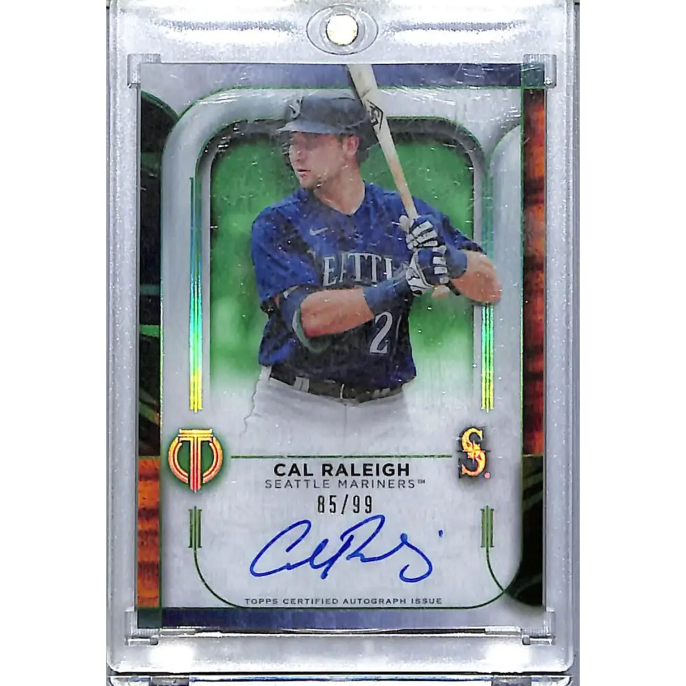 2022 Topps Tribute Green #TA-CR Cal Raleigh NM-MT Auto 85/99 Seattle Mariners  Image 1