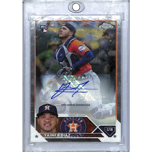 2023 Topps Chrome #AC-YAD Yainer Diaz NM-MT Auto Houston Astros  Image 1