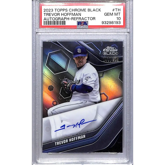 2023 Topps Chrome Black #CBA-TH Trevor Hoffman PSA 10 GEM MINT Auto 143/150 San Diego Padres  Image 1