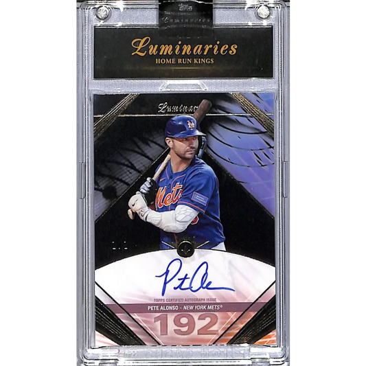 2024 Topps Luminaries Home Run Kings #HRK-PA Pete Alonso NM-MT Auto 1/1 New York Mets  Image 1