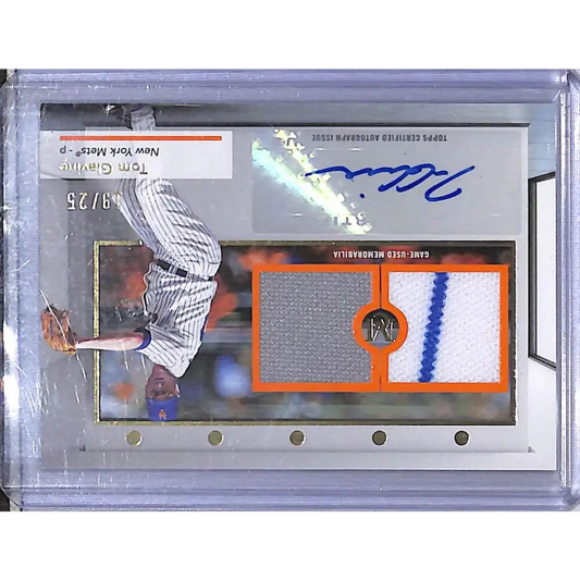 2024 Topps Museum Collection Signature Swatches Dual #SWDRA-TG Tom Glavine NM-MT MEM Auto 19/25 New York Mets  Image 1
