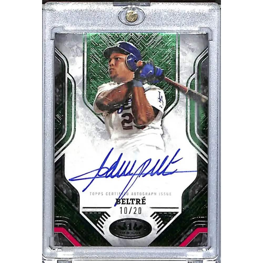 2025 Topps Tier 1 Prime Performers Green #PPA-ABE Adrian Beltre NM-MT Auto 10/20 Los Angeles Dodgers  Image 1