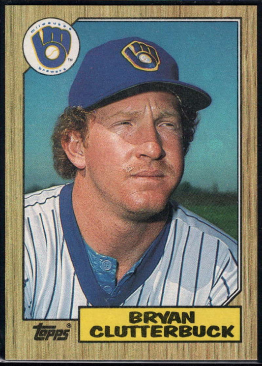 1987 Topps #562 Bryan Clutterbuck EX Excellent RC Rookie Milwaukee Brewers Baseball Card  Image 1