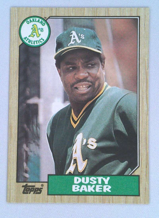 1987 Topps #565 Dusty Baker EX Excellent Oakland Athletics Baseball Card  Image 1