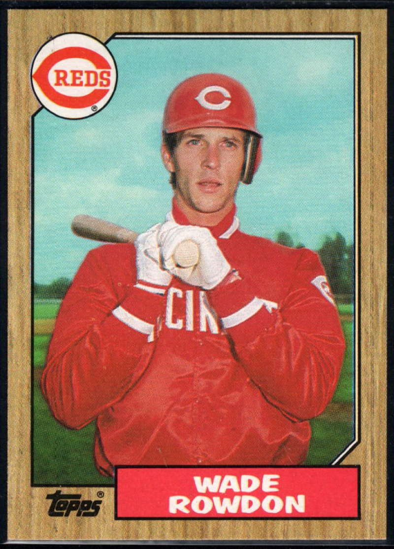 1987 Topps #569 Wade Rowdon EX Excellent Cincinnati Reds Baseball Card  Image 1