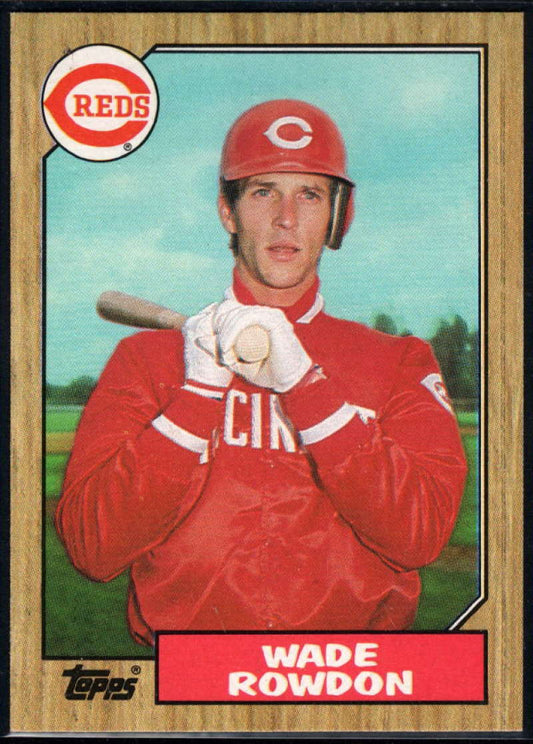 1987 Topps #569 Wade Rowdon EX Excellent Cincinnati Reds Baseball Card  Image 1