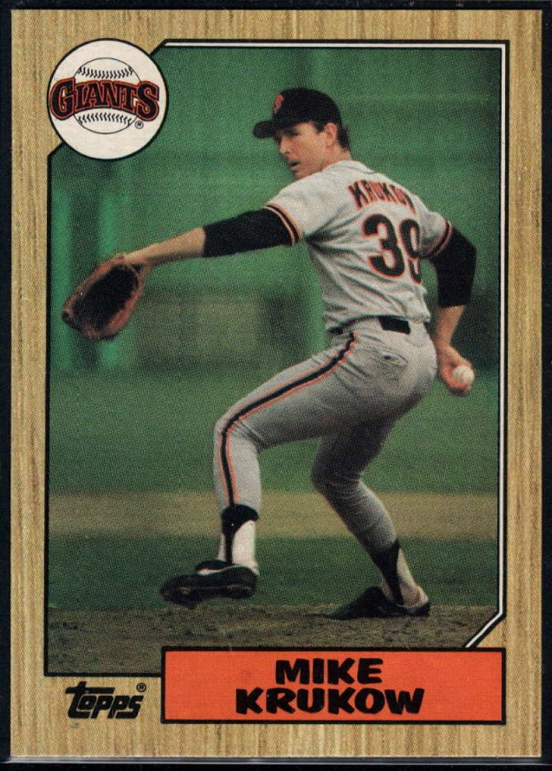 1987 Topps #580 Mike Krukow EX Excellent San Francisco Giants Baseball Card  Image 1