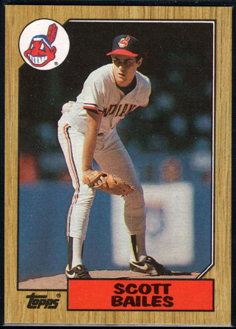 1987 Topps #585 Scott Bailes EX Excellent RC Rookie Cleveland Indians Baseball Card  Image 1
