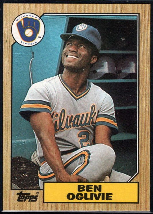 1987 Topps #586 Ben Oglivie EX Excellent Milwaukee Brewers Baseball Card  Image 1