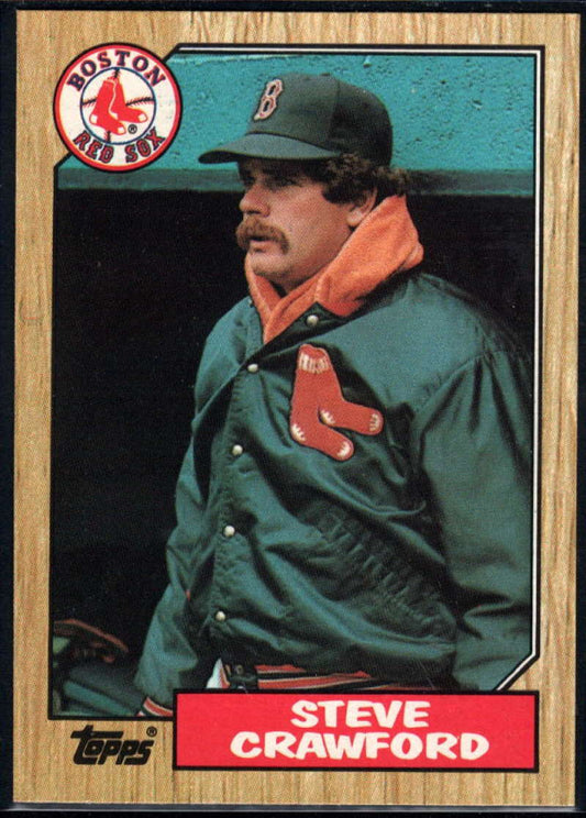 1987 Topps #589 Steve Crawford EX Excellent Boston Red Sox Baseball Card  Image 1