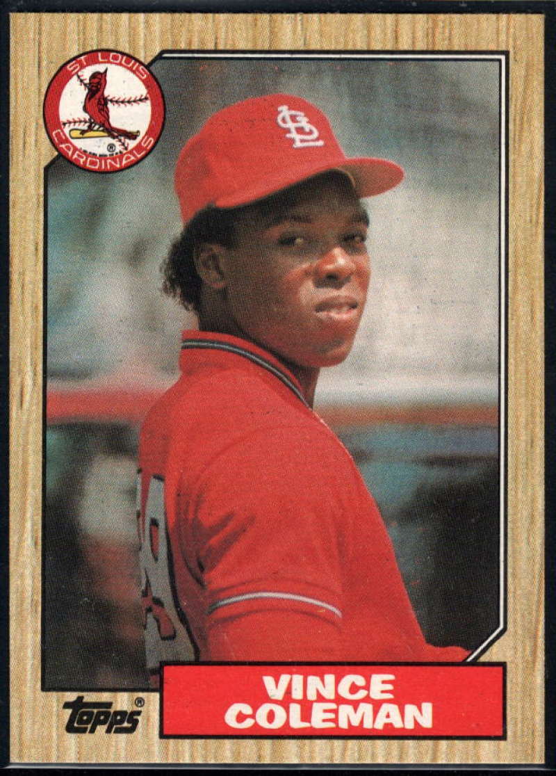 1987 Topps #590 Vince Coleman EX Excellent St. Louis Cardinals Baseball Card  Image 1