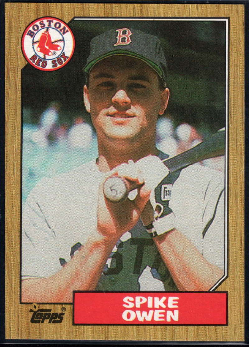 1987 Topps #591 Spike Owen EX Excellent Boston Red Sox Baseball Card  Image 1